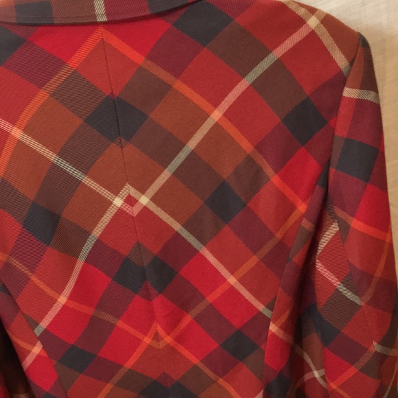 Lane Bryant Red Plaid Swing Coat - Picture 11 of 11